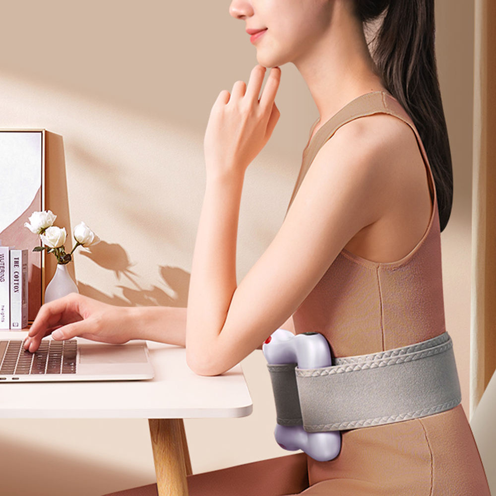 Vibrating Fascia Ring Massage Gun with Hear Pain Relief
