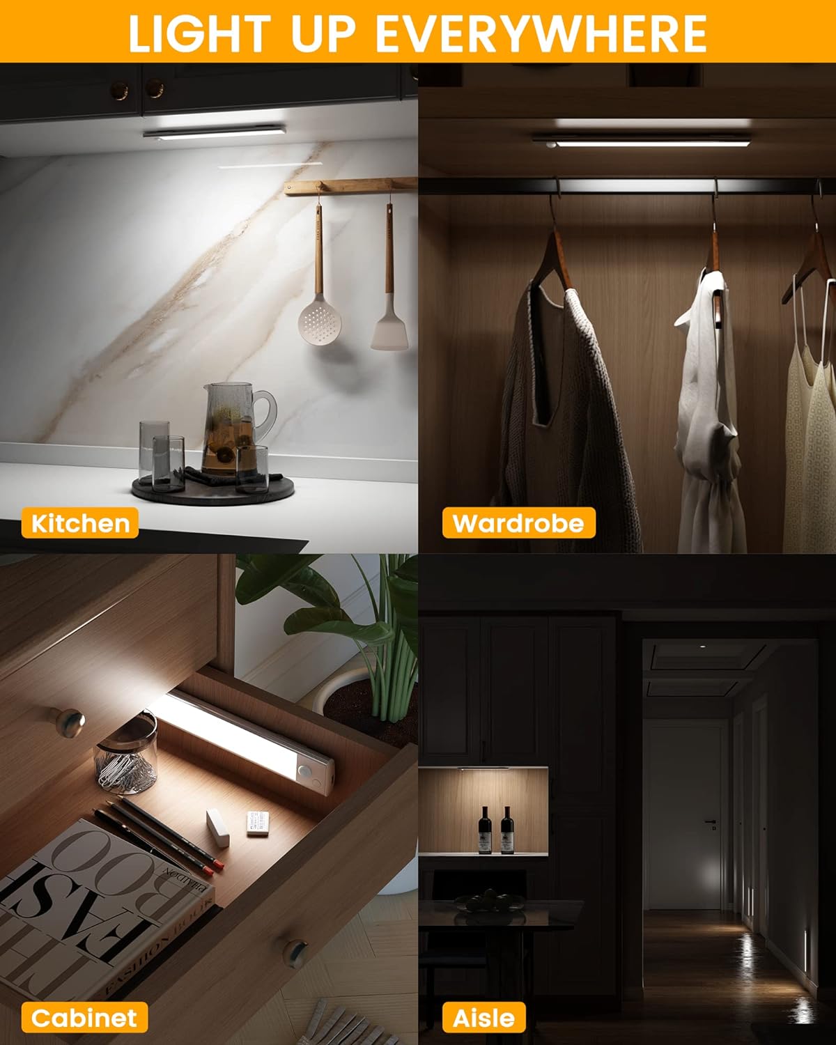 LED Magnetic Motion Sensor Light